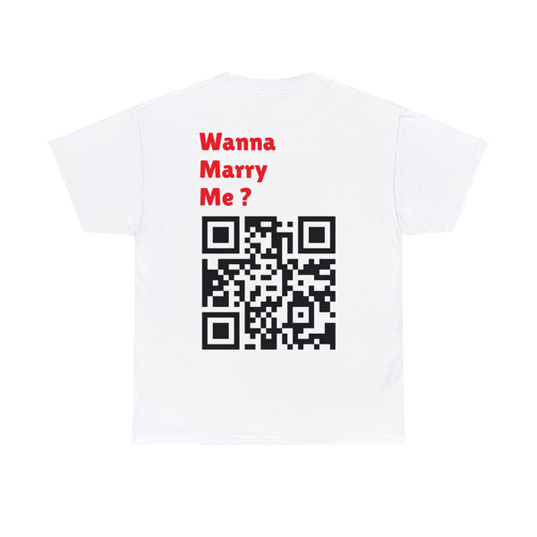 Tee-shirt 100% cotton Unisexe Personnalisable™ "Wanna Marry Me ?"